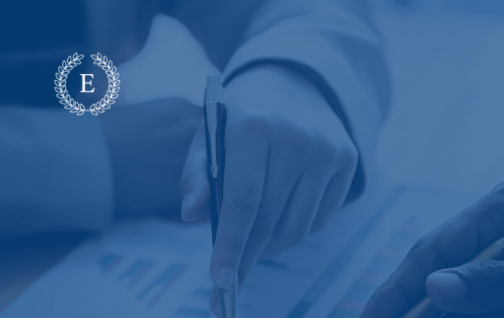 Educo Advisor Group graphic showing financial planning documents being reviewed with a pen